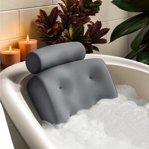Luxury Gray Bath Pillow by Everlasting Comfort